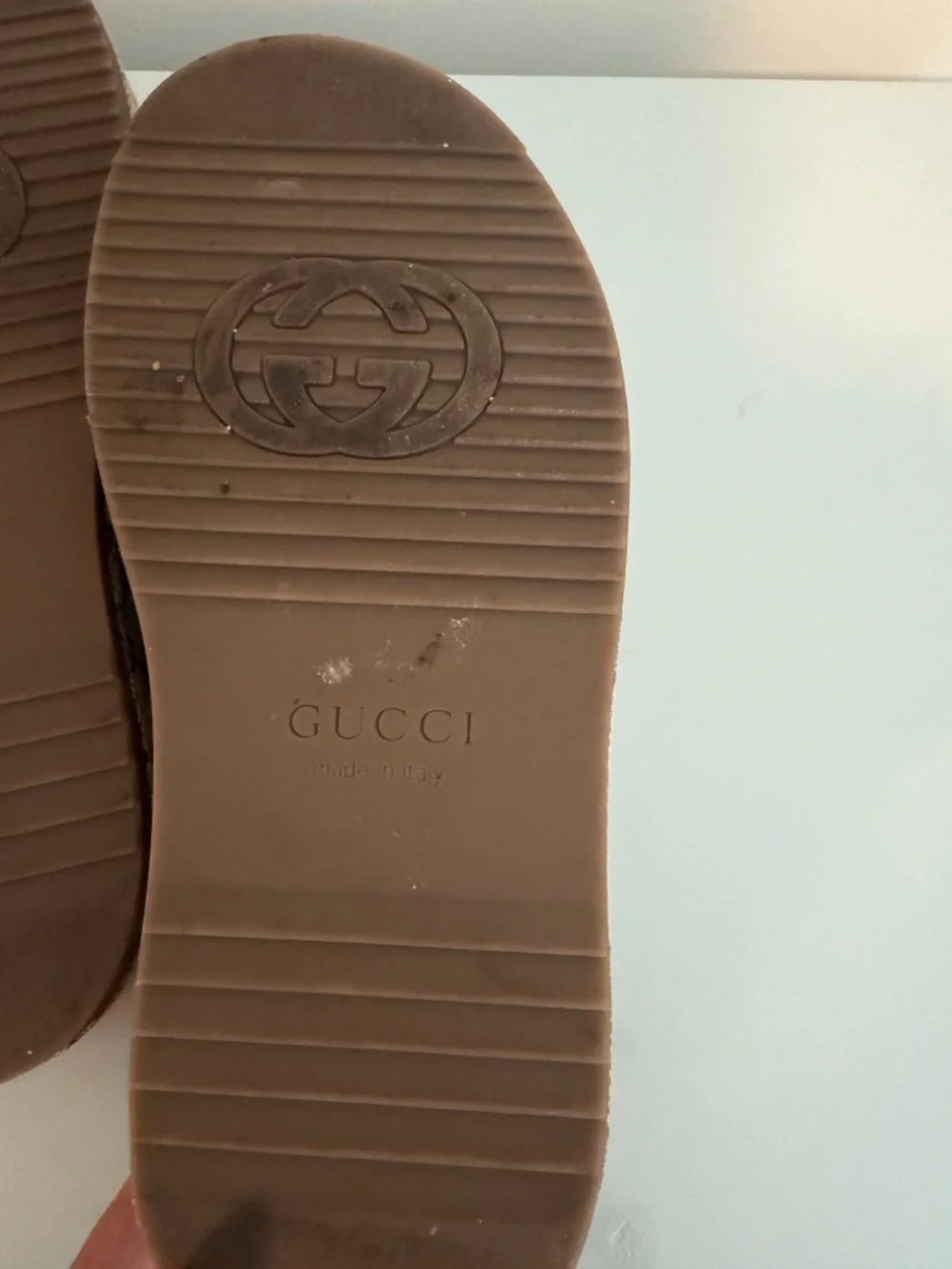 GG Monogram Platform Slide Sandals - Brown - Picture 4 of 4